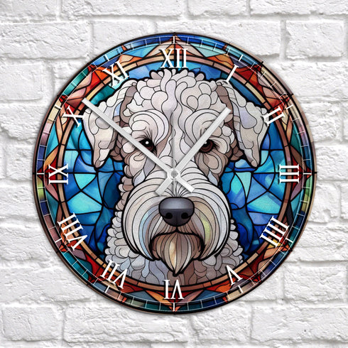 Bedlington Terrier Suncatcher Effect Clock